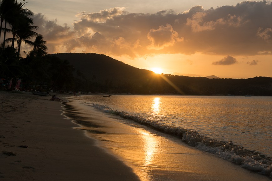 Dusk on Bangrak Beach ('Big Buddha Beach'), Bophut, Ko Samui Island, Surat Thani, Thailand