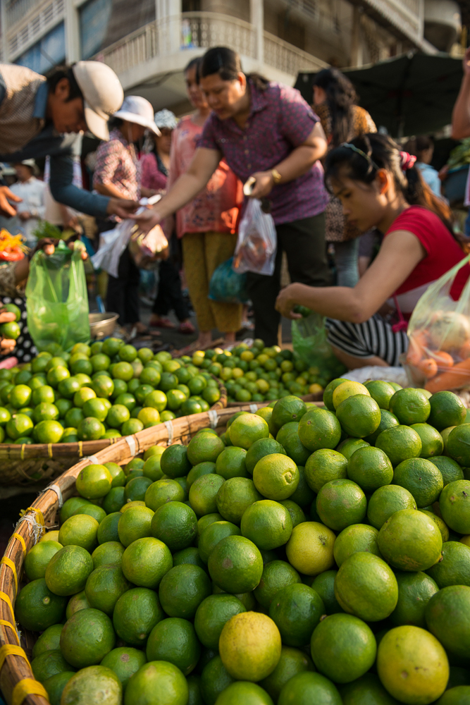 Fresh fruit and vegetables at Food market, Phnom Penh, Cambodia