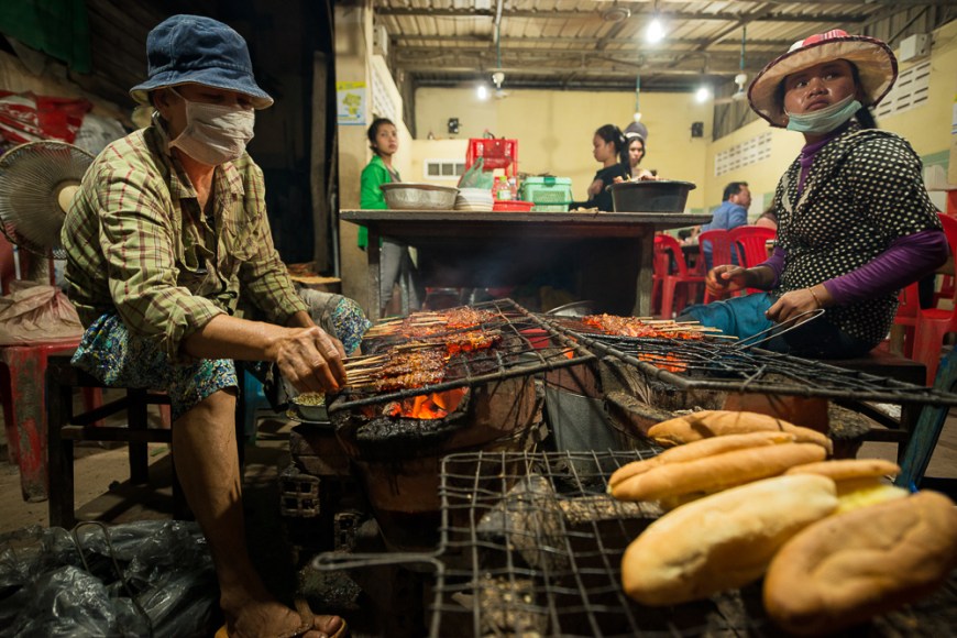 Local bbq restaurant, Siem Reap, Cambodia