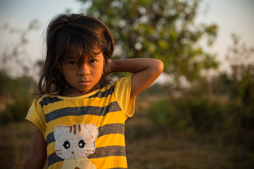 Portrait of Child, Fields near Kampot, Cambodia, Indochina, Asia