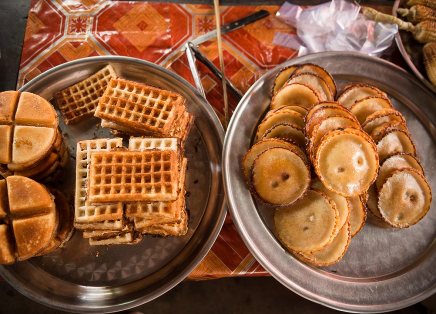Fresh Snacks at Crab Market, Kep, Kep Province, Cambodia, Indochina, Asia