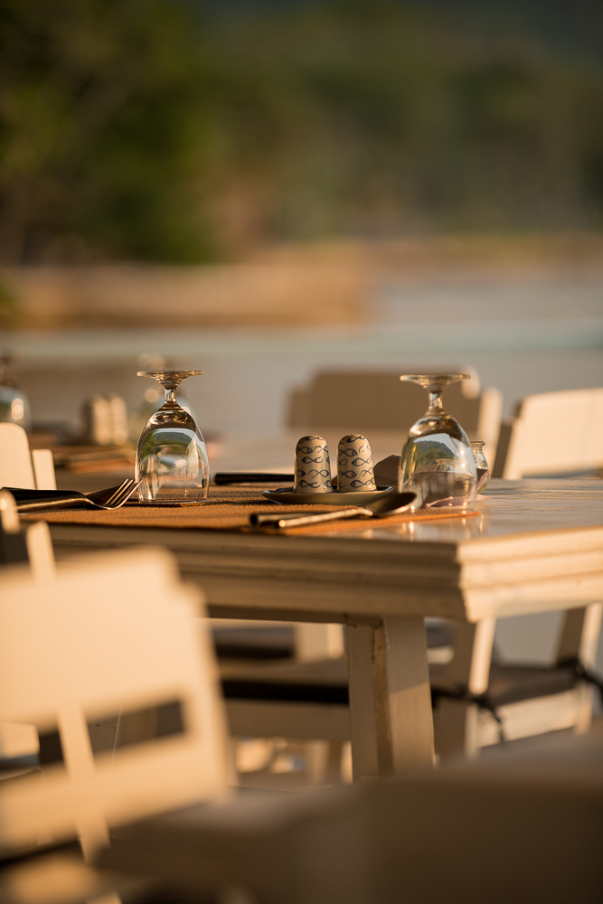 Laid Tables, Sailing Club, Kep, Kep Province, Cambodia, Indochina, Asia