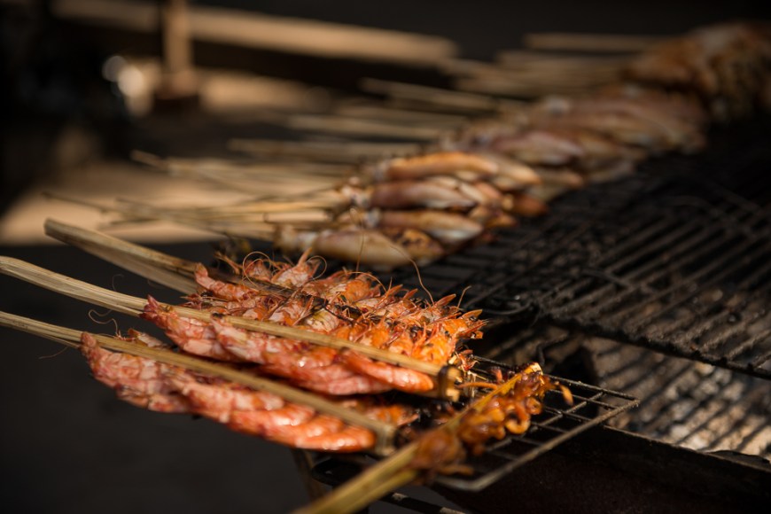 BBQ Stalls at Crab Market, Kep, Kep Province, Cambodia, Indochina, Asia