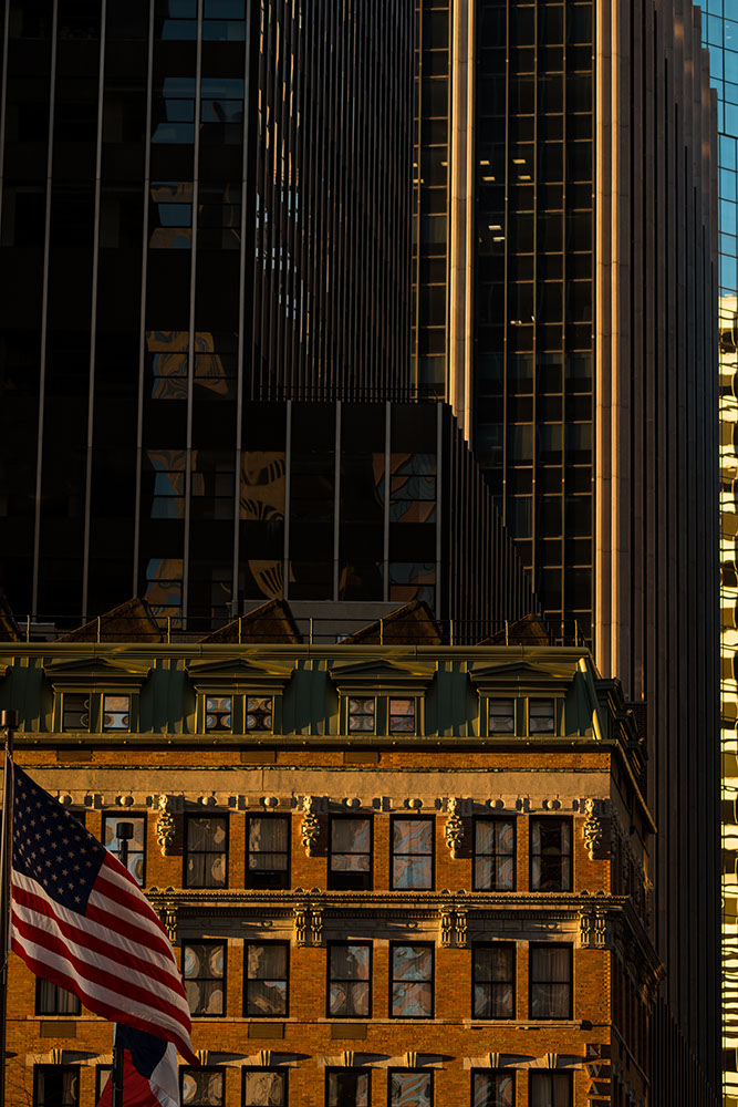 Detail of buildings in downtown Manhattan, New York, USA