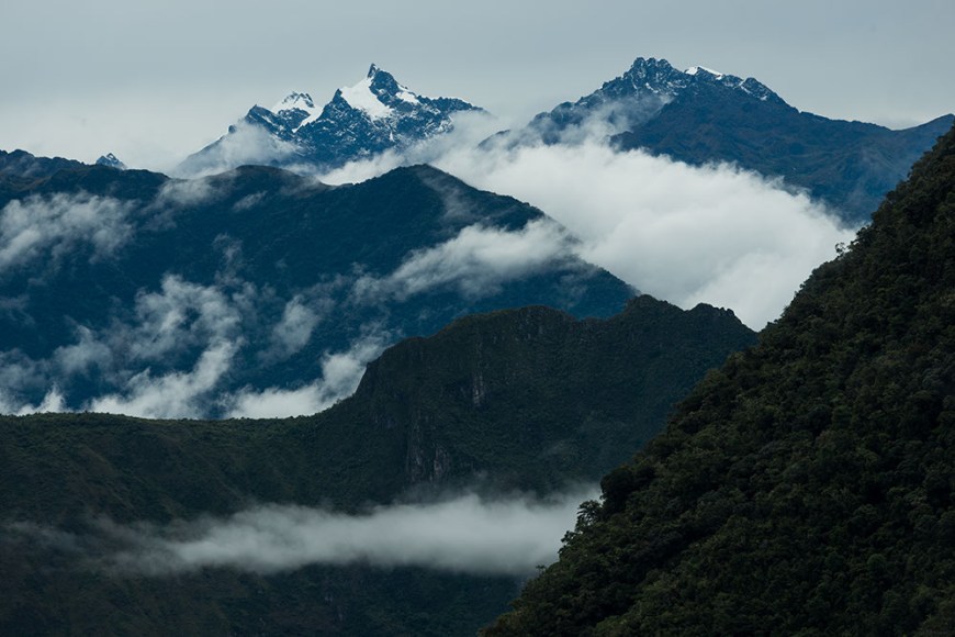 View of Mountains southwest of Machu Picchu, The Sacred Valley, Peru