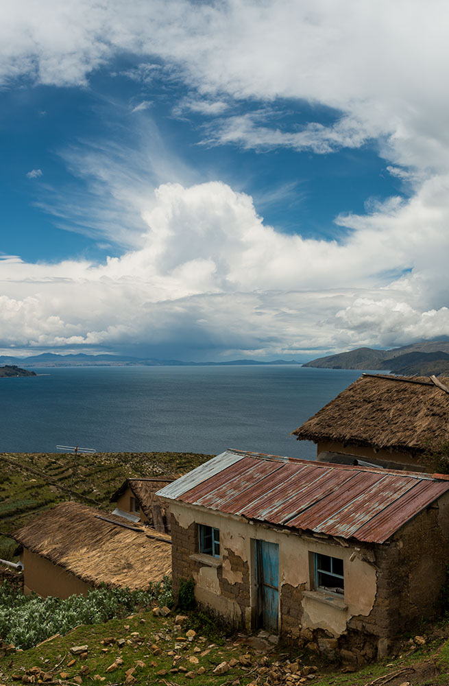 Old farmhouse, East side of Isla del Sol, Lake Titicaca, Bolivia