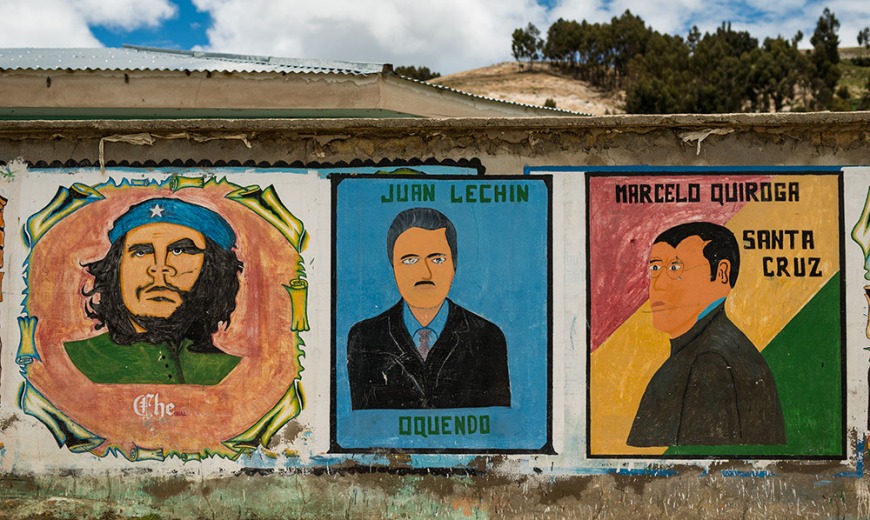 Murals, Challa, Isla del Sol, Lake Titicaca, Bolivia