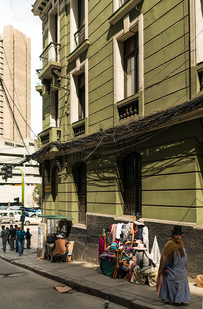 Street scene in central La Paz, Bolivia