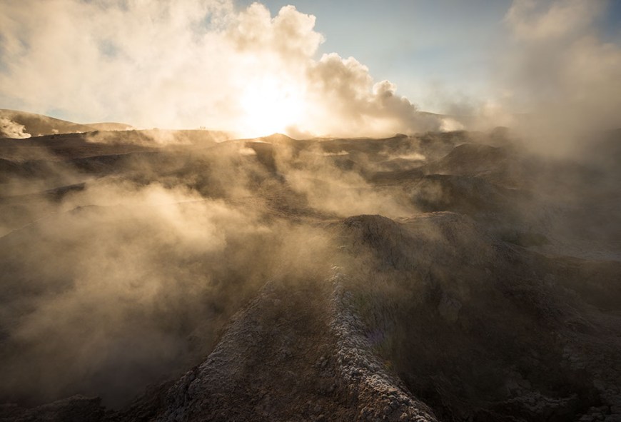 Sol de Mañana Geyser at dawn, Reserva Eduardo Avaroa, Bolivia