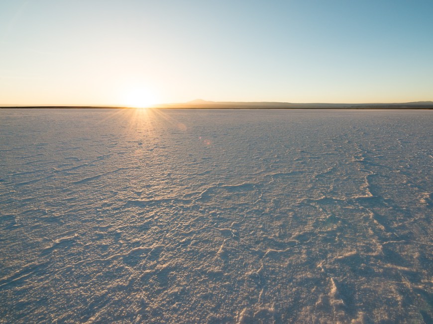Sunset at The Laguna Salada, Salar de Atacama, El Norte Grande, Chile