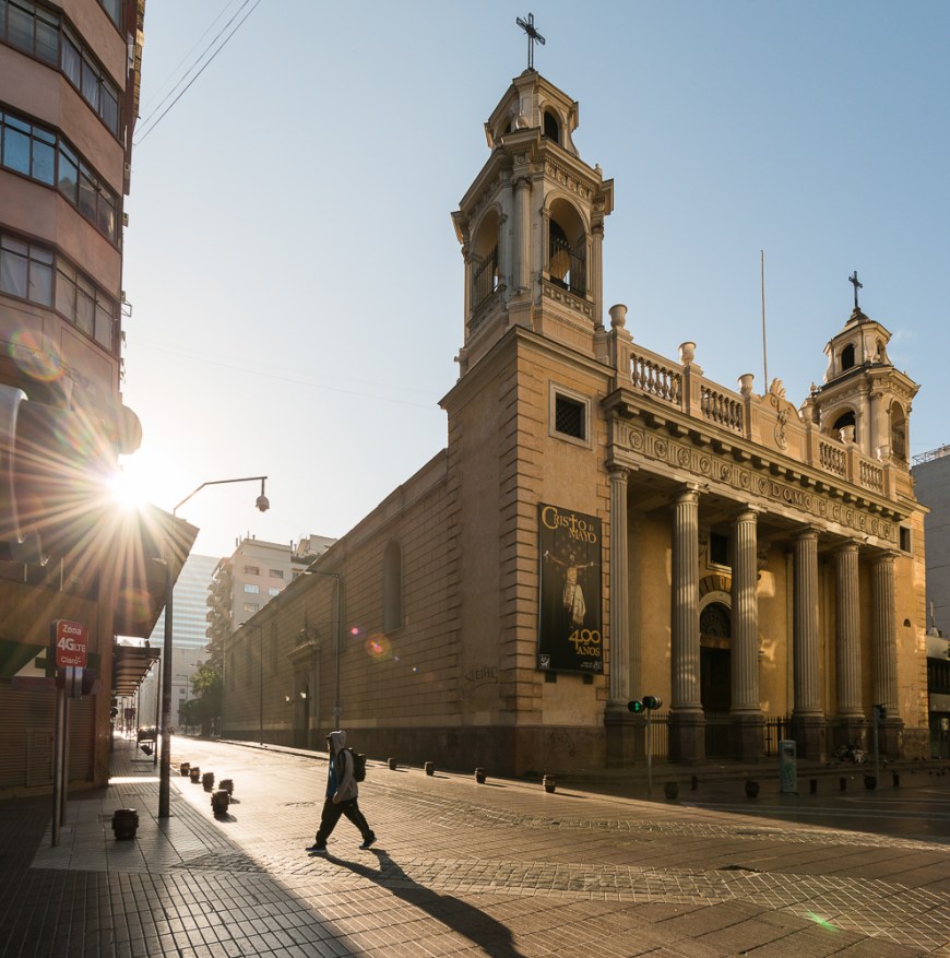 Templo San Agustín at dawn, Santiago, Chile