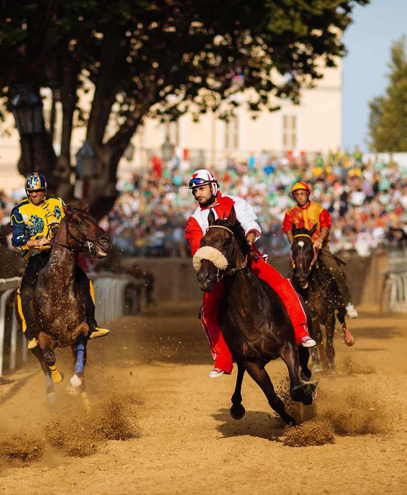 Competitors take part in the Palio Di Asti on September 21, 2014 in Asti, Italy