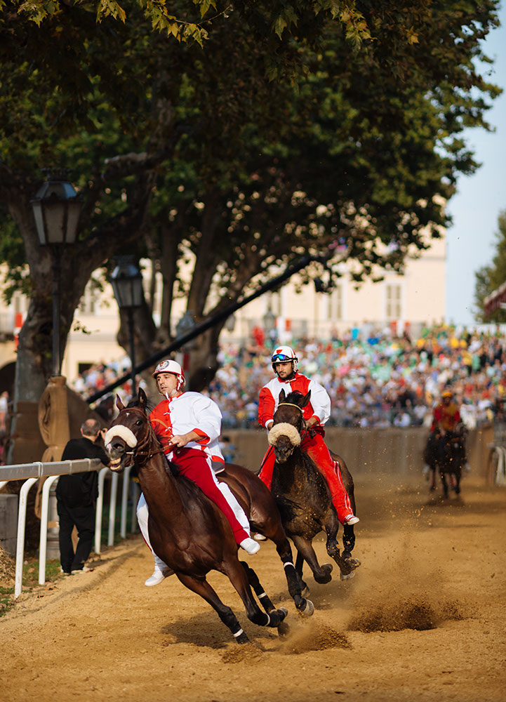 Competitors take part in the Palio Di Asti on September 21, 2014 in Asti, Italy