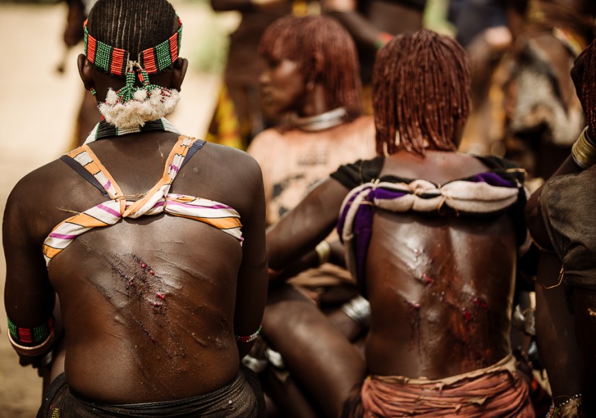 Jumping of the Bulls Ceremony, Hamar Tribe, Turmi, Omo Valley, Ethiopia