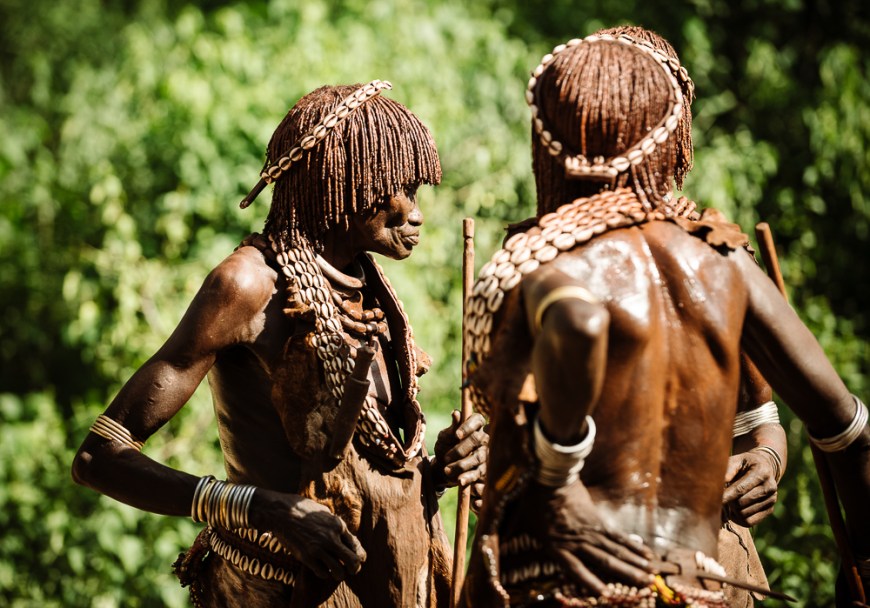 Jumping of the Bulls Ceremony, Hamar Tribe, Turmi, Omo Valley, Ethiopia