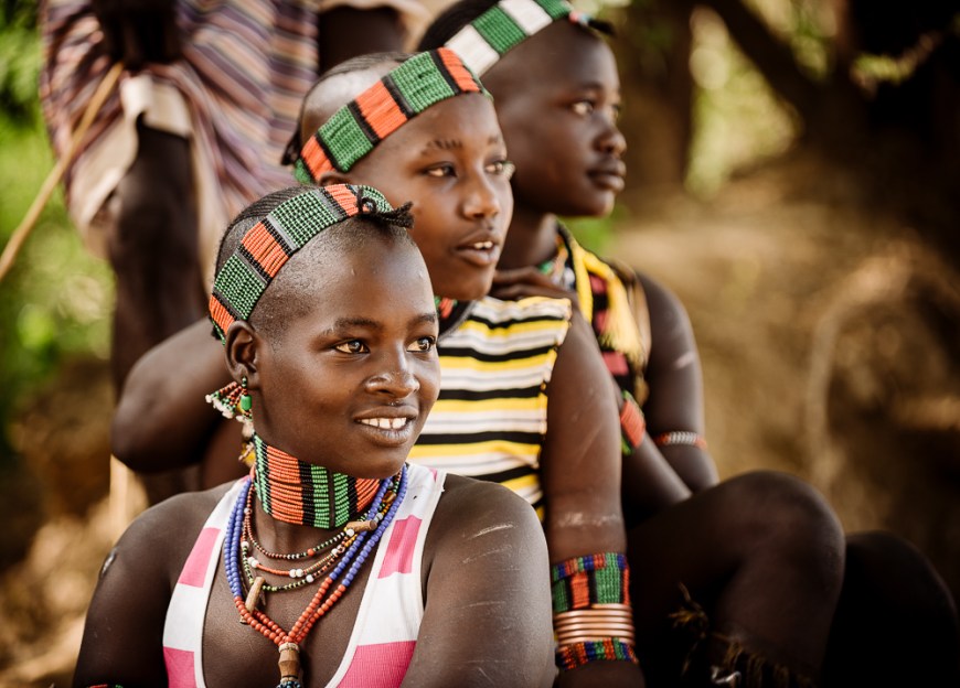 Jumping of the Bulls Ceremony, Hamar Tribe, Turmi, Omo Valley, Ethiopia