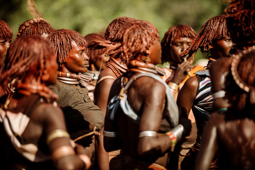 Jumping of the Bulls Ceremony, Hamar Tribe, Turmi, Omo Valley, Ethiopia
