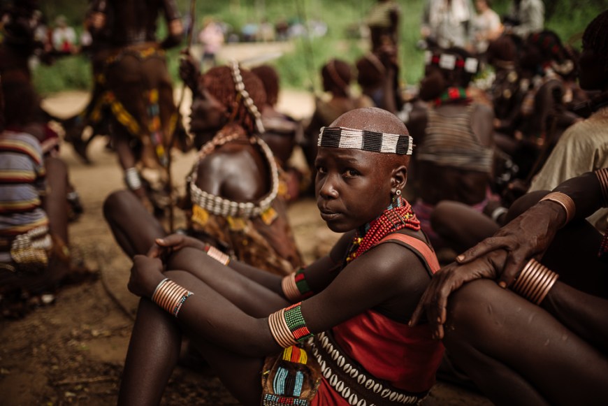 Jumping of the Bulls Ceremony, Hamar Tribe, Turmi, Omo Valley, Ethiopia