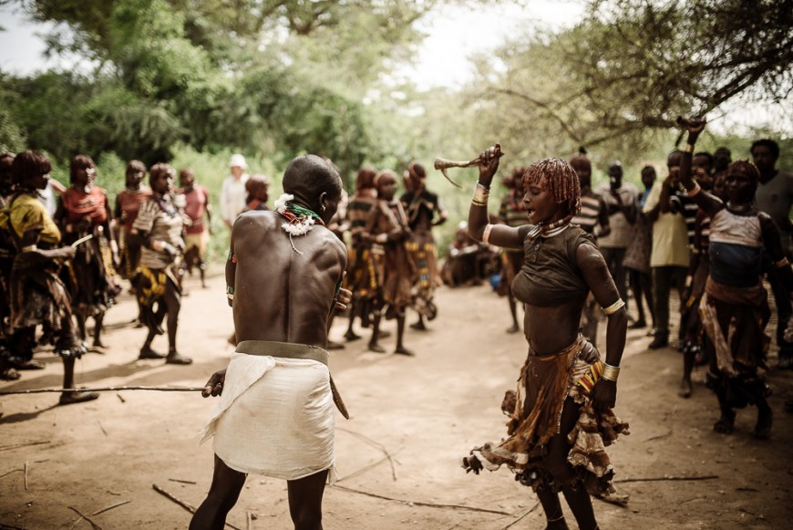 Jumping of the Bulls Ceremony, Hamar Tribe, Turmi, Omo Valley, Ethiopia