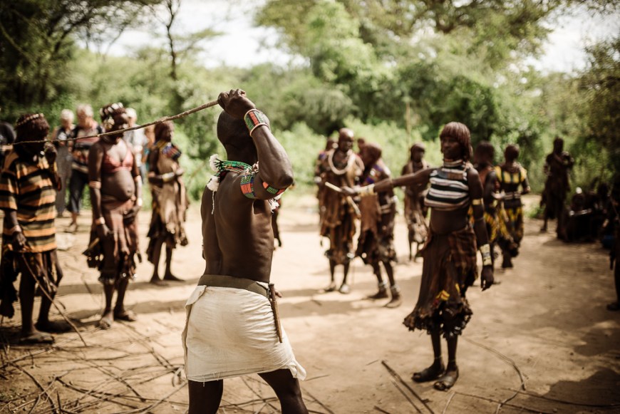 Jumping of the Bulls Ceremony, Hamar Tribe, Turmi, Omo Valley, Ethiopia