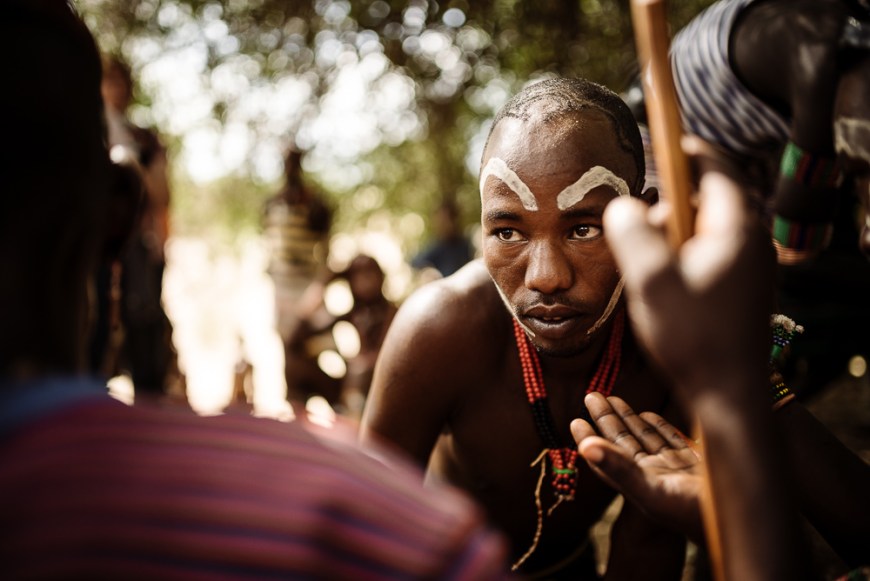 Jumping of the Bulls Ceremony, Hamar Tribe, Turmi, Omo Valley, Ethiopia