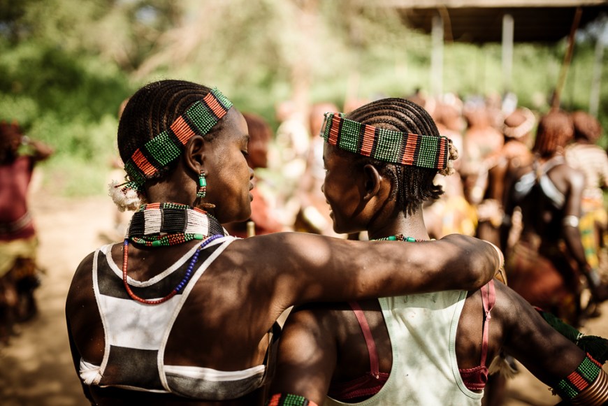 Jumping of the Bulls Ceremony, Hamar Tribe, Turmi, Omo Valley, Ethiopia
