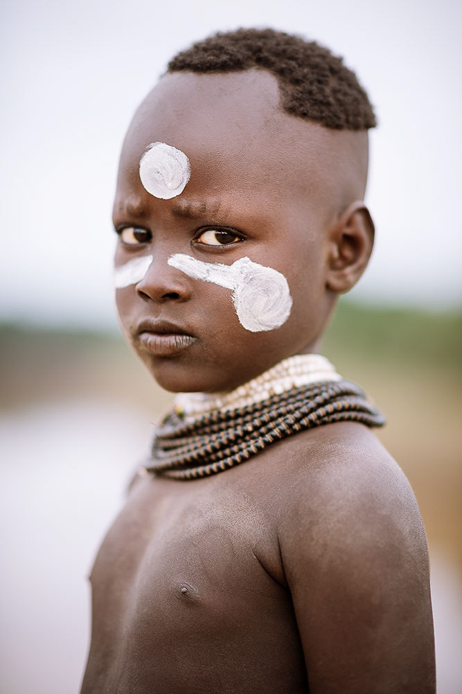Portrait of Warsa, Kara Tribe, Duse Village, Omo Valley, Ethiopia