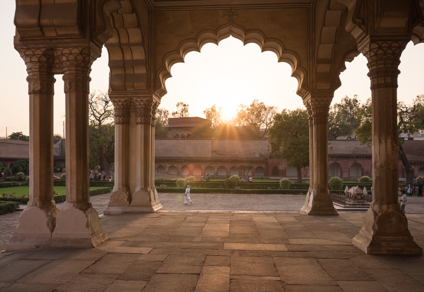 Agra Fort at sunset, Agra, Uttar Pradesh, India
