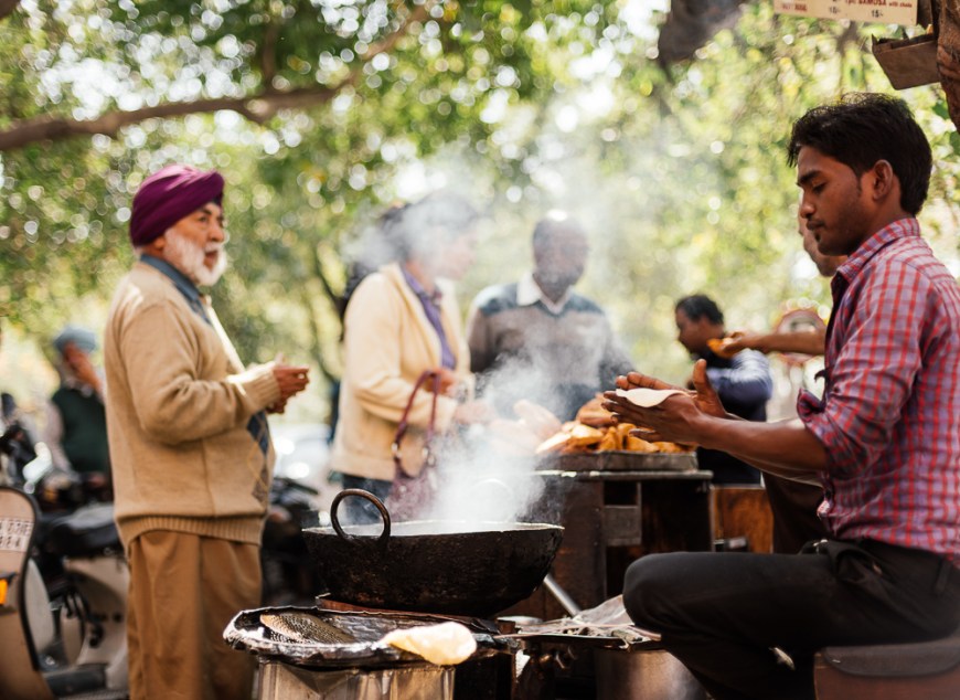 Chole Bhature Stall , Sector 7, Chandigarh, Punjab / Haryana Province, India