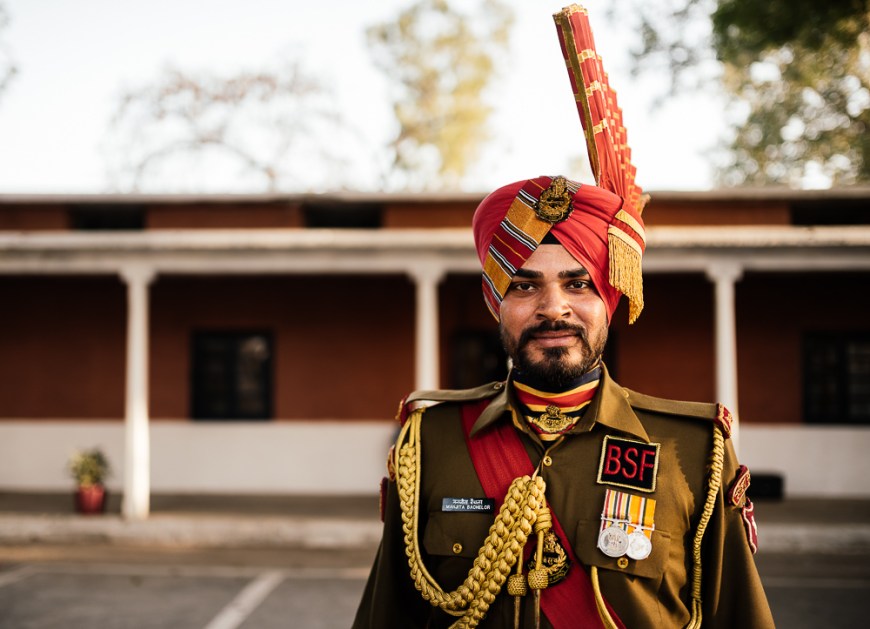 Indian Guard, Wagha Border Ceremony, Attari, Punjab Province, India