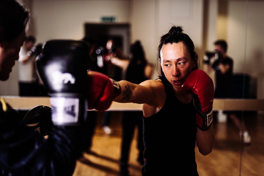 Boxing training at Holburn, London