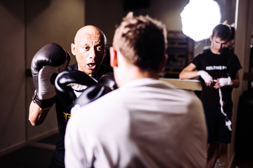 Boxing training at Holburn, London