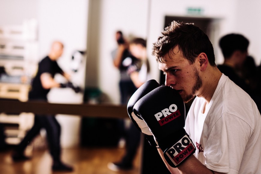 Boxing training at Holburn, London
