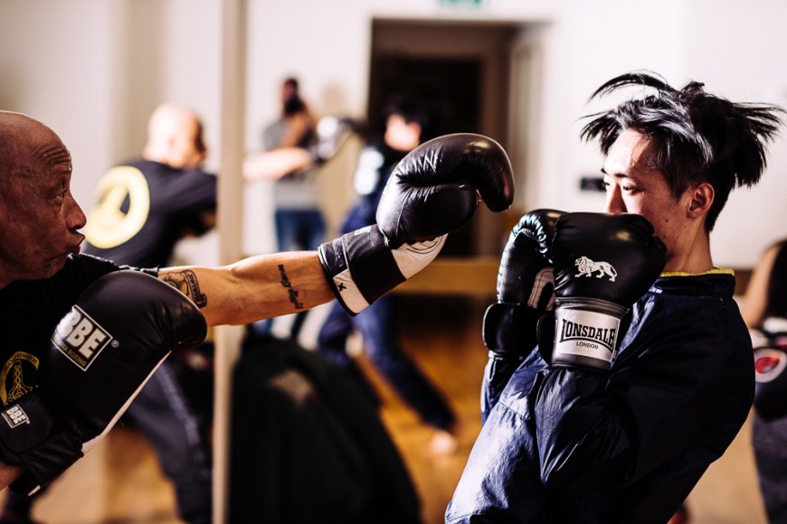 Boxing training at Holburn, London
