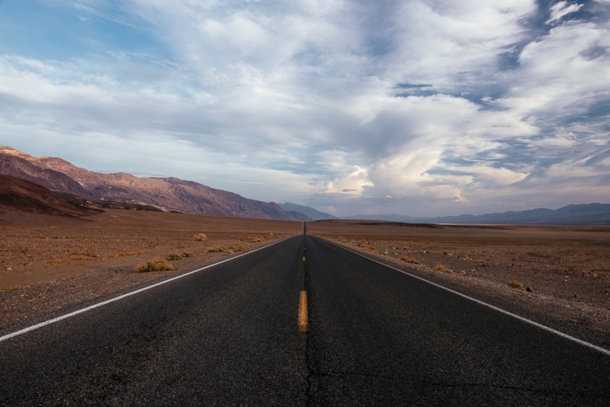Highway 190 through Death Valley National Park, California, USA