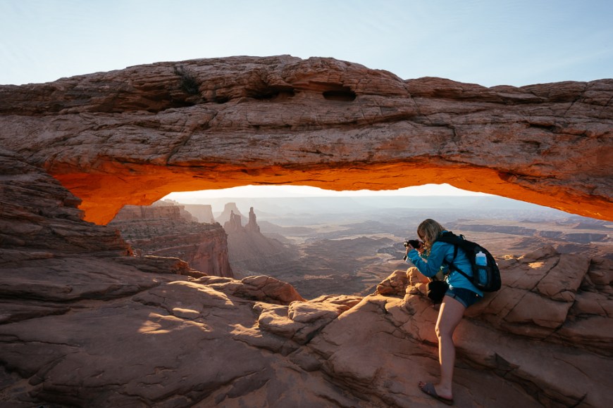 Mesa Arch at dawn, Canyonlands National Park, Utah, USA