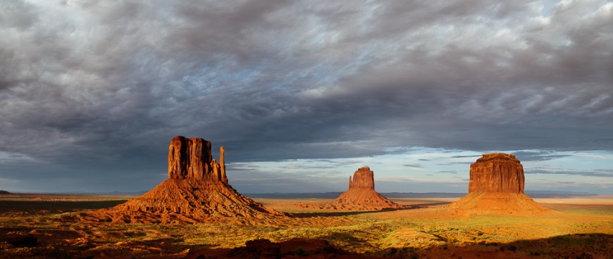 The Mittens and Merrick Butte, Monument Valley Navajo Tribal Park, Utah, USA