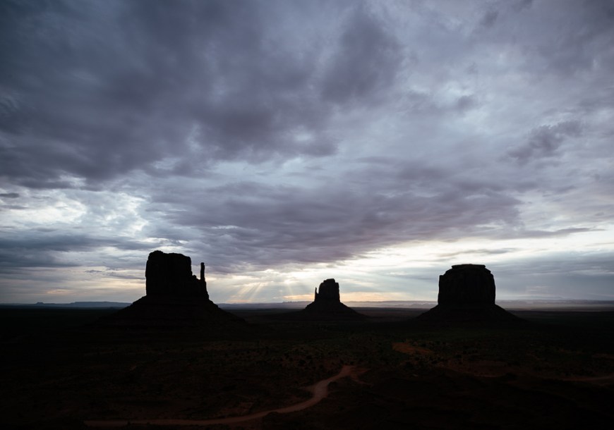 The Mittens and Merrick Butte, Monument Valley Navajo Tribal Park, Utah, USA
