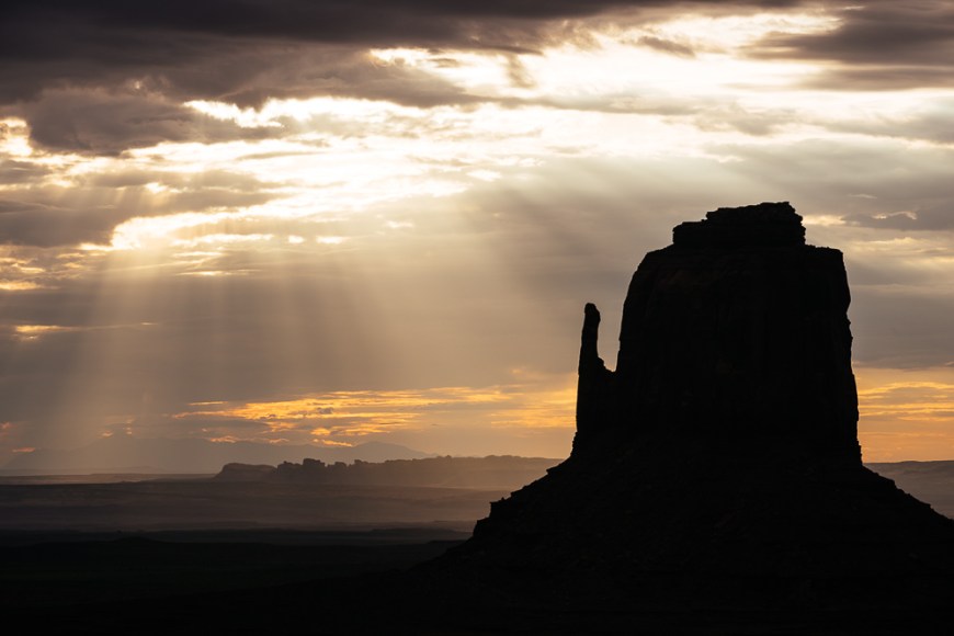 Monument Valley Navajo Tribal Park at dawn, Utah, USA