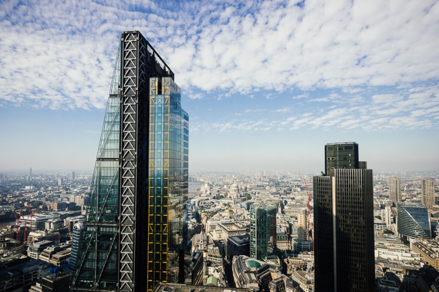 View from The Gherkin (30 St Mary Axe), London, UK