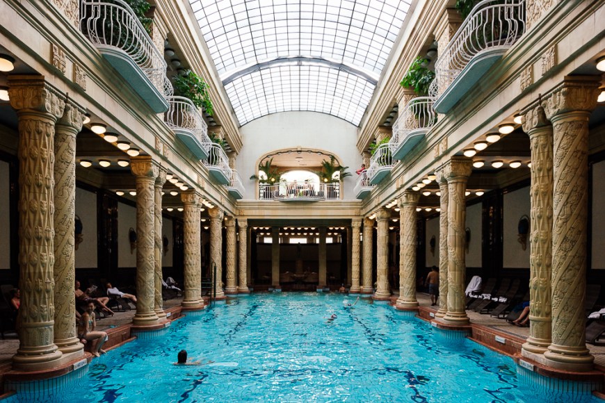 Interior of Gellért Baths, Budapest, Hungary