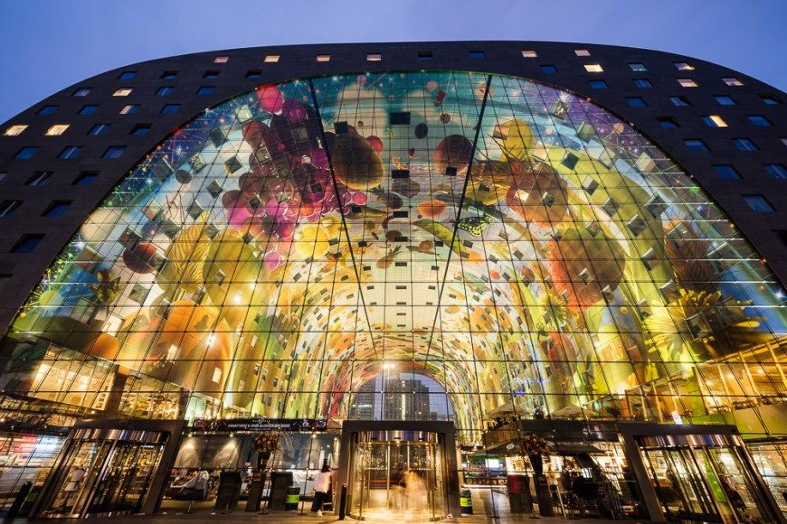 Exterior of Markthal, Westnieuwland, Rotterdam, Netherlands