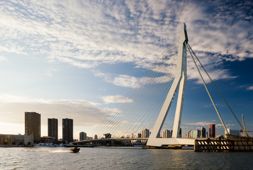 Erasmus Bridge, Wilhelminakade, Rotterdam, Netherlands