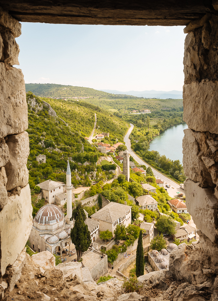 View from Fort Walls over Počitelj, Bosnia & Hercegovina