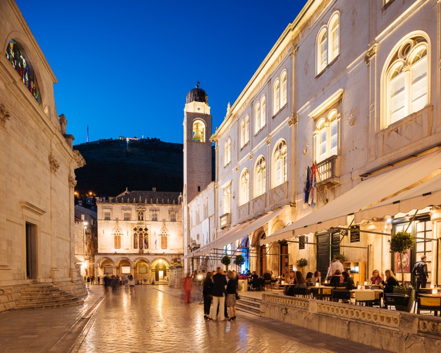 Old Town at night, Dubrovnik, Croatia