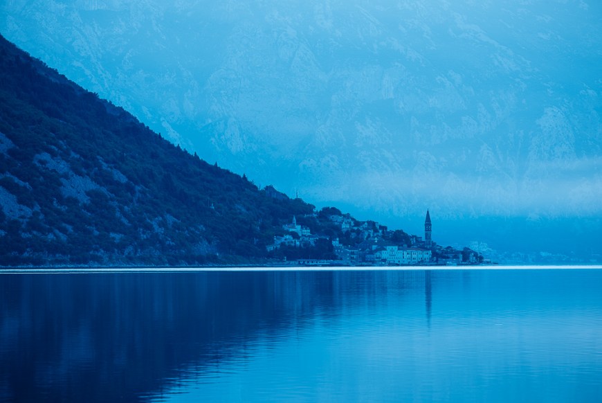 Dawn in The Bay of Kotor, Montenegro