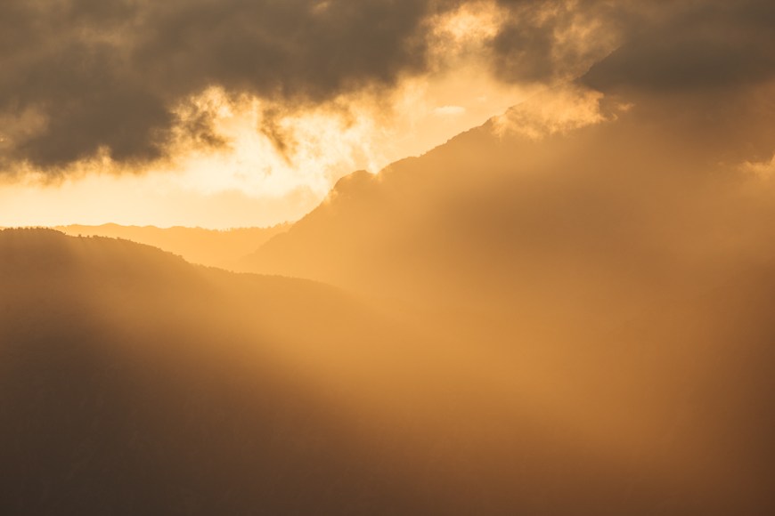 Bay of Kotor at sunset, Dobrota, Montenegro