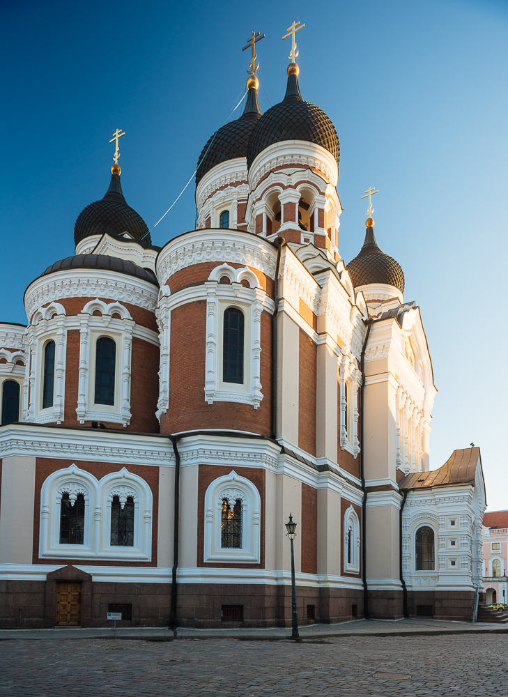 Exterior of Russian Orthodox Alexander Nevsky Cathedral, Toompea, Old Town, Tallinn, Estonia, Europe