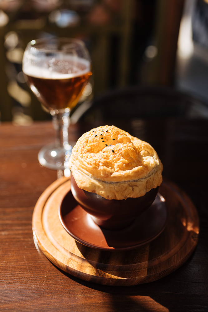 Traditional Estonian soup with beer, Old Town, Tallinn, Estonia, Europe