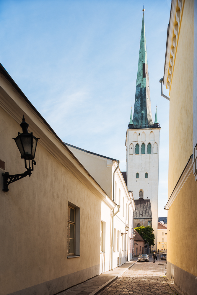 Exterior of St Olaf's church, Old Town, Tallinn, Estonia, Europe